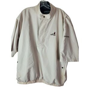 FootJoy Men's Pullover Jacket Medium Beige DryJoys Golf Performance‎